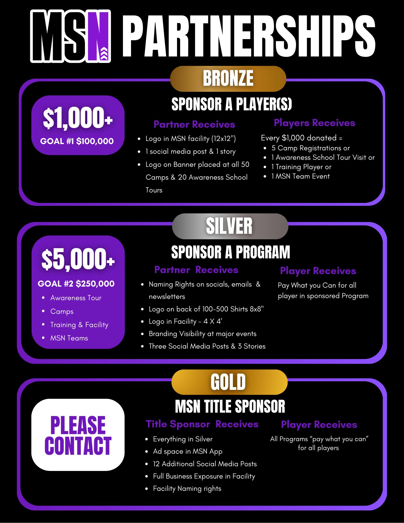 MSN 2025/26 Sponsorship Campaign